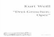 Kurt Weill - Die Dreigroschenoper - Piano Score