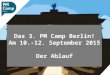 PM Camp Berlin 2015 Format und Ablauf