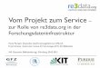 Vom Projekt zum Service – zur Rolle von re3data.org in der Forschungsdateninfrastruktur