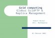 Grid computing Globus GridFTP & Replica Management Robert Nickel BTU - Mathematik 01.Februar 2002