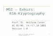 MGI – Exkurs:  RSA-Kryptography