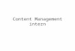 Content Management intern