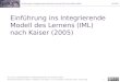 Einführung  ins Integrierende Modell des Lernens (IML)  nach Kaiser (2005 )