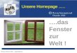 Unsere Homepage …