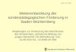 Weiterentwicklung der sonderpädagogischen Förderung in Baden-Württemberg