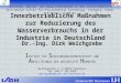 Innerbetriebliche Maßnahmen zur Reduzierung des Wasserverbrauchs in der Industrie in Deutschland