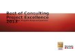 Best of Consulting Project Excellence  2013