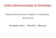 Folien Rheumatologie & Osteologie Hauptvorlesung Innere Medizin 4. Studienjahr  (Prof. Hein)