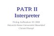 PATR II Interpreter