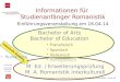 Informationen für  Studienanfänger Romanistik Einführungsveranstaltung am 16.04.14