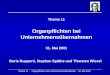 Thema 11 Organpflichten bei Unternehmensübernahmen 31. Mai 2001