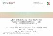 Lothar Herstix, MSW, Ref. 312 KMK - AG Europäischer Qualifikationsrahmen