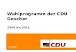 Wahlprogramm der CDU Gescher 2009 bis 2014