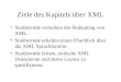 Ziele des Kapitels über XML
