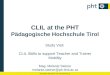 CLIL at the PHT Pädagogische Hochschule Tirol