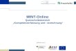 MINT-Online  Querschnittsbereich „Kompetenzerfassung und – anrechnung “
