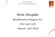 Mini–Regeln Modifizierte Regeln  für U12 und U11 Stand:  Juli 2013