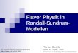 Flavor Physik in Randall-Sundrum-Modellen