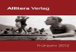 Allitera Verlag Buchhandelsvorschau Frühjahr 2012