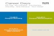 TUM Career Days Sommersemester/Summer term 2014