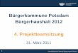 Präsentation 4. Projektteamsitzung BüHH 2012
