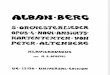 Berg, Alban - Altenberg Lieder, Op. 4