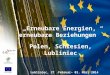 Lubliniec, 27.Februar– 01. März 2014 „ Erneubare Energien, erneubare Beziehungen ” Polen, Schlesien, Lubliniec