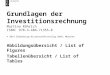 Grundlagen der Investitionsrechnung Martina Röhrich ISBN: 978-3-486-71355-8 © 2014 Oldenbourg Wissenschaftsverlag GmbH, Mu ̈ nchen Abbildungsübersicht