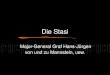 Die Stasi Major-General Graf Hans-Jürgen von und zu Mannstein, usw