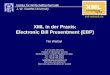 XML in der Praxis: Electronic Bill Presentment (EBP) Institut für Wirtschaftsinformatik J. W. Goethe-University J. W. Goethe University Institute of Information