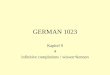 GERMAN 1023 Kapitel 9 4 infinitive completions / wissen+kennen