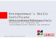 Initiative der Wirtschaftskammer –sterreich zur F¶rderung des unternehmerischen Denkens und Handelns Entrepreneur´s Skills Certificate Unternehmerf¼hrerschein