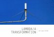 LAMBDA/4 TRANSFORMATION von Lauer Stefan. INHALTSVERZEICHNIS Grundgedanken Lambda/4 Allgemein Anwendung/Rechnung 2