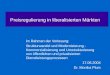 Preisregulierung in liberalisierten Märkten im Rahmen der Vorlesung: Strukturwandel und Modernisierung - Kommerzialisierung und Umstrukturierung von öffentlichen
