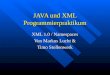 JAVA und XML Programmierpraktikum XML 1.0 / Namespaces Von Markus Lucht & Timo Stollenwerk