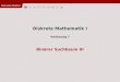 Diskrete Mathe1 12345678 Diskrete Mathematik I Binärer Suchbaum III Vorlesung 7