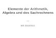 Elemente der Arithmetik, Algebra und des Sachrechnens –– WS 2010/2011