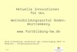 Folie 1, Aktuelle Innovationen für das Weiterbildungsportal Baden-Württemberg  Eine Information anlässlich der Jahrestagung 2015 in