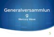  Generalversammlung Mercury Wave. Ablauf  Einführung  Finanzen  Marketing  Personal  Prozesse  Schlusswort