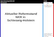 Aktueller Reformstand NKR in Schleswig-Holstein Aktueller Reformstand NKR in Schleswig- Holstein – AK CTRL am 19.01.2006 Innovationsring NKR-SH Frank Dieckmann