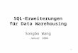 1 SQL-Erweiterungen für Data Warehousing Songbo Wang Januar 2004