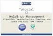 Tutorial Holdings Management Erstellen, Bearbeiten und Zuweisen von Links für Full Text Finder support.ebsco.com