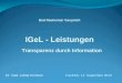 Bad Nauheimer Gespräch IGeL - Leistungen Transparenz durch Information Dr. med. Lothar Krimmel Frankfurt, 11. September 2013