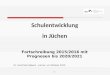 1 Schulentwicklung in Jüchen Fortschreibung 2015/2016 mit Prognosen bis 2020/2021 Dr. Heinfried Habeck – Jüchen, im Oktober 2015