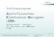 Ihr Fachverband für Design, Leiterplatten- und Elektronikfertigung Zertifizierter Elektronik-Designer ZED Zertifizierter Elektronik-Designer «ZED» Design-Kurse