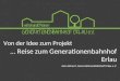 Von der Idee zum Projekt … Reise zum Generationenbahnhof Erlau Jana Ahnert, Generationenbahnhof Erlau e.V