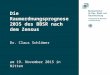 Die Raumordnungsprognose 2035 des BBSR nach dem Zensus Dr. Claus Schlömer am 19. November 2015 in Witten