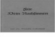 Für Dein Nachsinnen  / Blaue Reihe / Band 9  / Mathilde Ludendorff / 1941