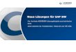 Neue Lösungen für SAP BW - die technische Sicht auf vier konkrete AGIMENDO-Lösungsbeispiele
