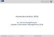 [DE] DMS, ECM & EIM Anwenderstudien 2015 | Dr. Ulrich Kampffmeyer | PROJECT CONSULT | Hamburg | Update Information Management 2016
